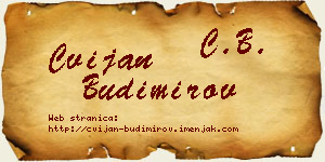 Cvijan Budimirov vizit kartica